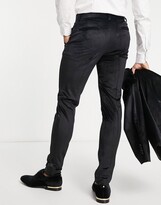 Thumbnail for your product : ASOS DESIGN skinny velvet tuxedo pants in black