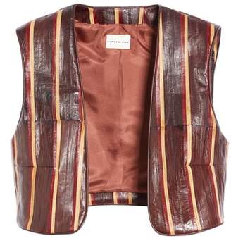 Simon Miller Striped Genuine Eelskin Vest