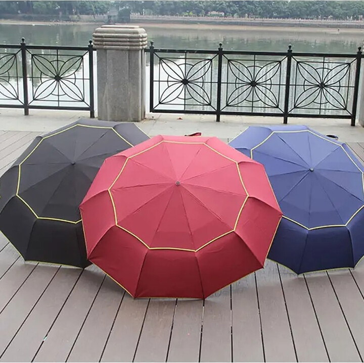 other Large automatic double-layer golf umbrella long handle double umbrella outdoor large umbrella business umbrella