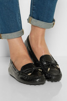 Thumbnail for your product : MICHAEL Michael Kors Daisy snake-effect leather loafers