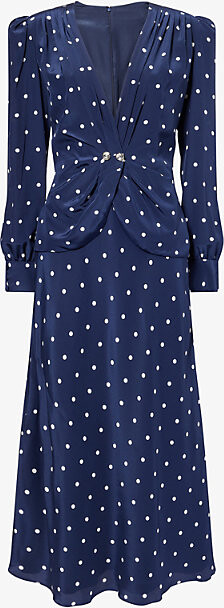 Navy Polka Dot Dress ShopStyle