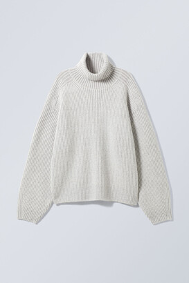 Weekday Stable Turtleneck Sweater - White - ShopStyle