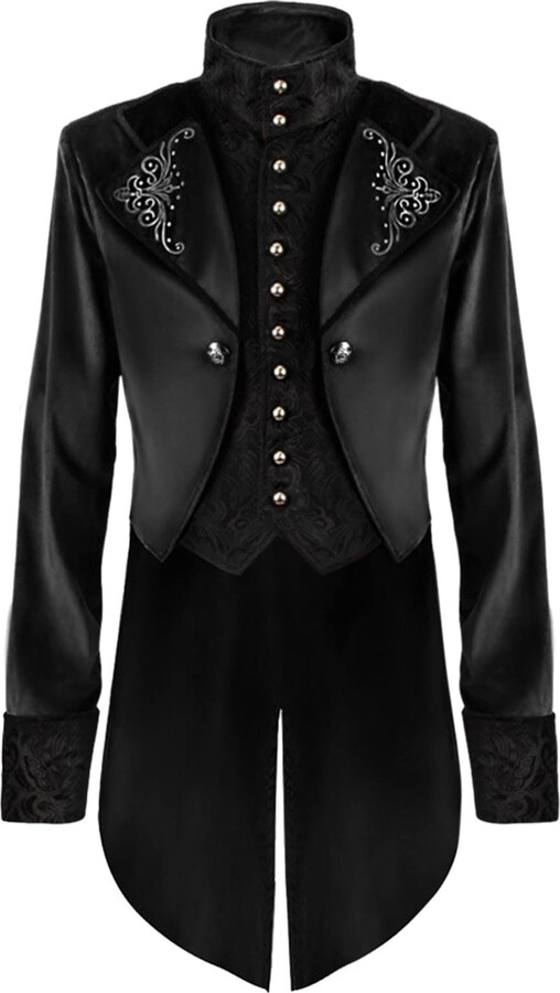 rtdgcv Coat Gothic Jacket Men Medieval Vintage Jacket Male Vintage ...