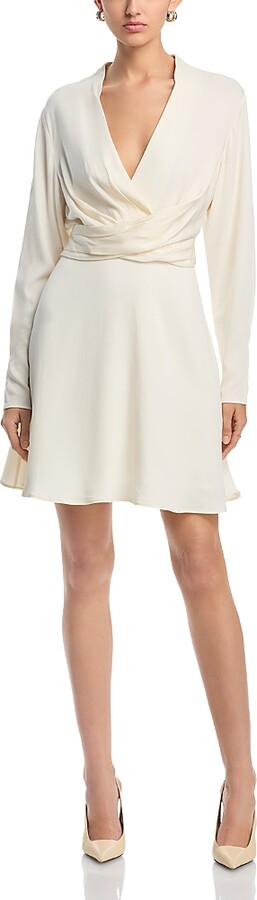 HUGO BOSS Dimkai Surplice Long Sleeve Mini Dress