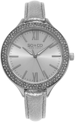 So&Co Women's SoHo Crystal Watch & Bracelet Set