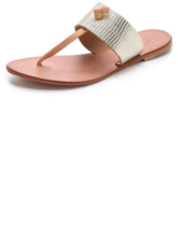 Thumbnail for your product : Joie a la Plage Nice Metallic Thong Sandals