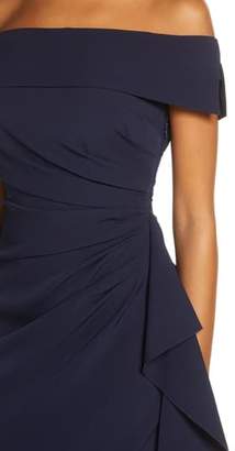Vince Camuto Side Ruched Off the Shoulder Gown