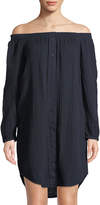 Thumbnail for your product : Three Dots Off-The-Shoulder Long-Sleeve Tunic, Navy