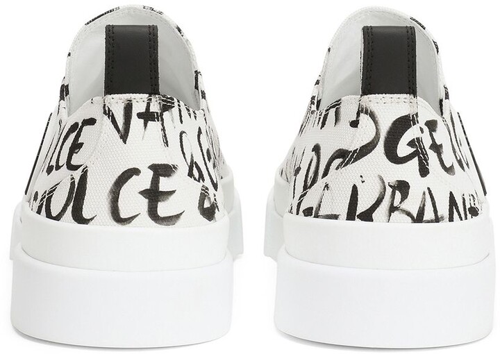 dolce and gabbana logo print sneakers