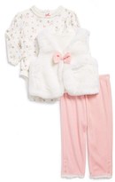Thumbnail for your product : Little Me Rose' Bodysuit, Pants & Vest (Baby Girls)