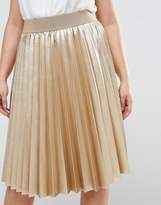 Thumbnail for your product : Elvi Premium Metallic Pleated Skirt