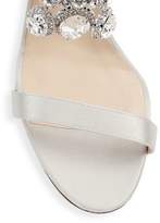Thumbnail for your product : Manolo Blahnik Zullinsan Embellished Satin Sandals