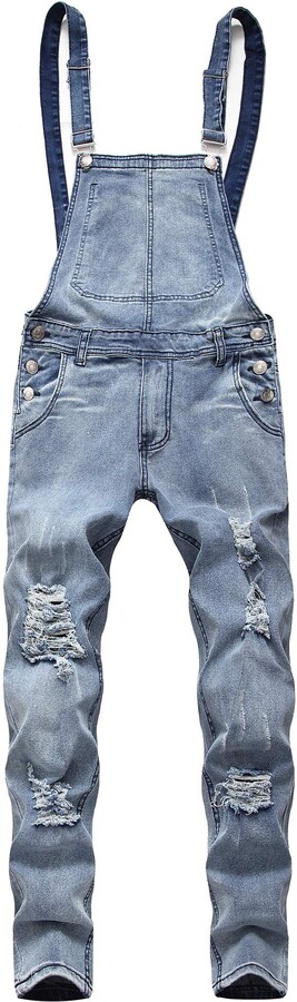 Denim Overalls Jumper Jeans Mens DRAZUP Denim Bib Overalls For Men
