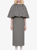Thumbnail for your product : Gucci Houndstooth Cape Dress
