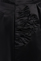 Thumbnail for your product : Simone Rocha Cropped Ruffled Satin-crepe Wide-leg Pants