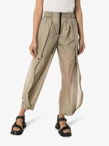Thumbnail for your product : Issey Miyake Air high waist wide leg trousers