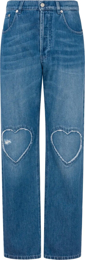 Moschino Heart-Detail Denim Jeans