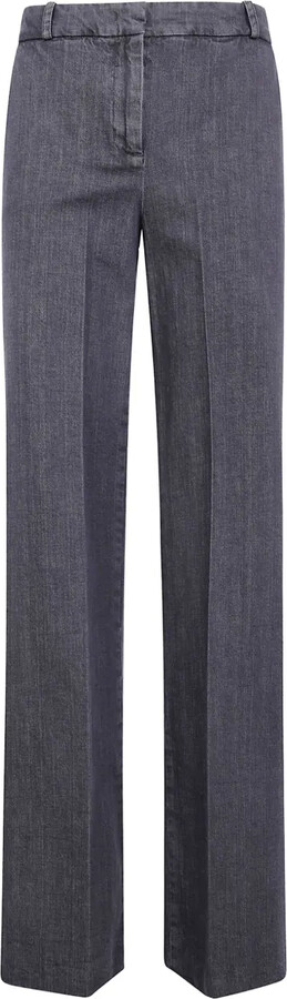 Kiltie Pressed-Crease Cotton Trousers