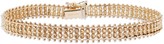 Thumbnail for your product : Imperial Gold 7-1/4" Woven Sparkle Bead Bracelet, 14K, 13g