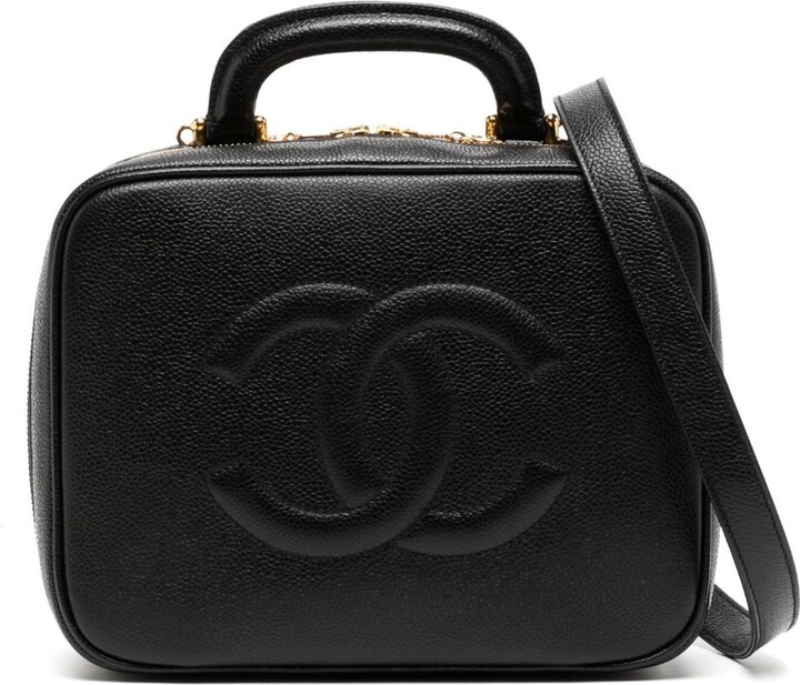 Chanel Pre Owned 1997 CC logo-embossed two-way vanity bag - ShopStyle