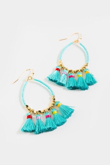 turquoise statement earrings