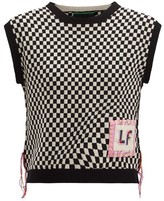 Thumbnail for your product : LA FETICHE Riley Logo-patch Wool Sleeveless Sweater - Black White
