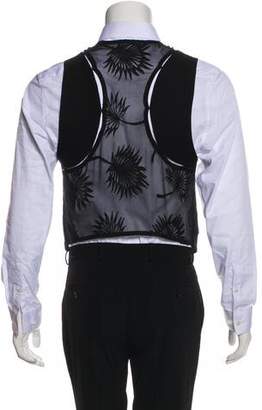 Ann Demeulemeester Embroidered Wool-Blend Suit Vest