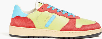 RE/DONE 80s Basketball color-block suede and leather sneakers