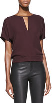 Thumbnail for your product : Theory Blaire Short-Sleeve Blouson Top