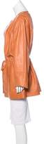 Thumbnail for your product : Lafayette 148 Belted Leather Coat w/ Tags