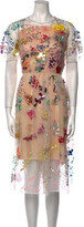 Floral Print Midi Length Dress 