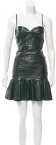 Thumbnail for your product : Valentino Leather Ruched Dress w/ Tags