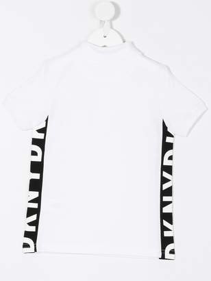 DKNY logo print polo shirt