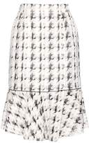 Nina Ricci Embroidered checked skirt 