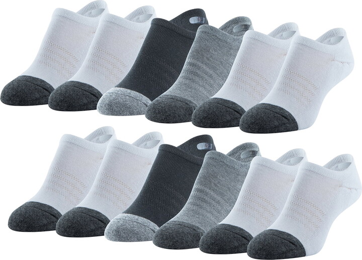 Peds Women’s High Cut No Show Socks, 12 Pairs