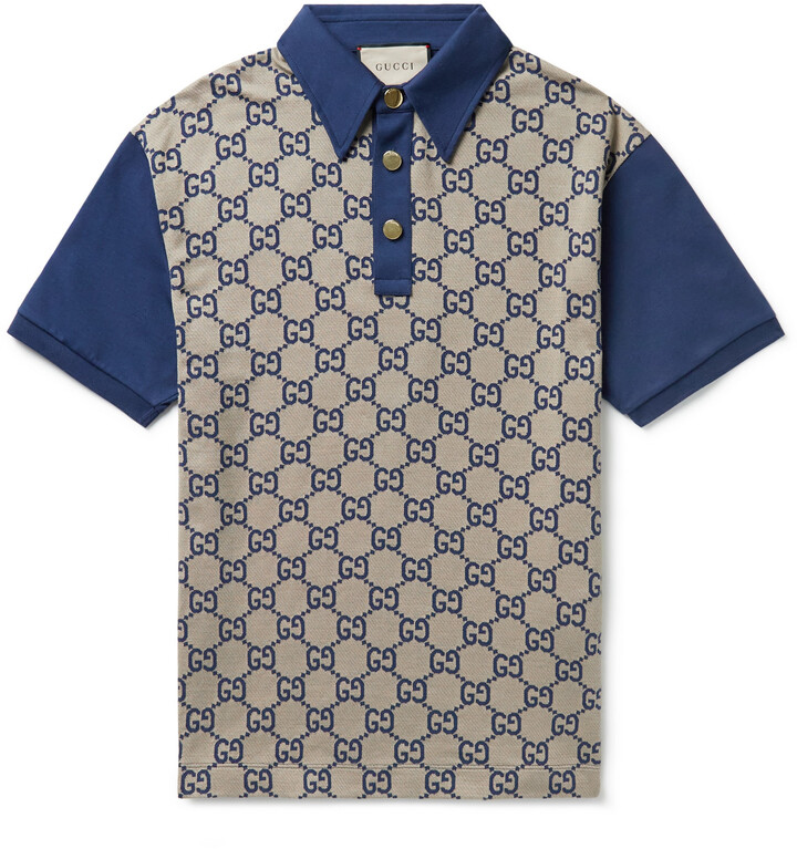 Gucci Blue Men's Polos | Shop the world's largest collection of 