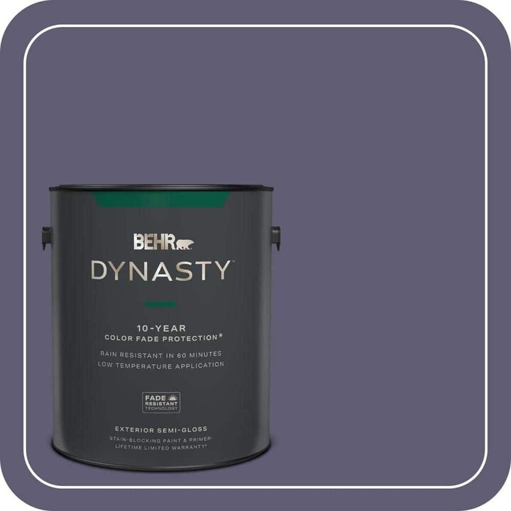 BEHR DYNASTY 1 gal. #PMD-90 Luscious Purple Semi-Gloss Exterior Stain-Blocking Paint & Primer