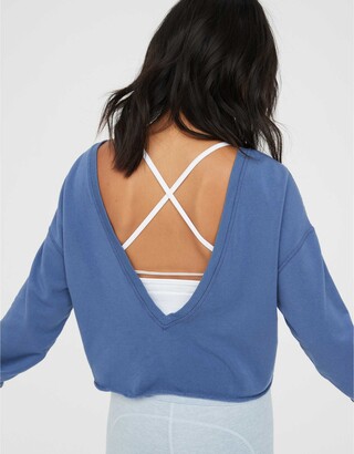 aerie OFFLINE By Open Back Sweatshirt
