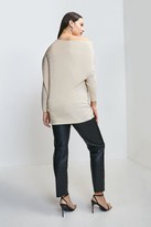 Thumbnail for your product : Karen Millen Curve Slinky Knitted Rib Drape Shoulder Top