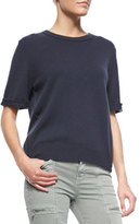 Thumbnail for your product : J Brand Jeans Audrey Cashmere Short-Sleeve Sweater