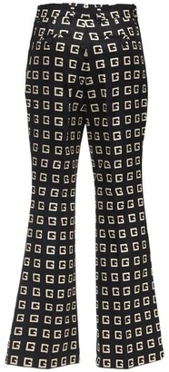 Gucci Cropped G Print Faille Flared Pants