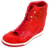Thumbnail for your product : Louis Vuitton Logo Embossed High-Top Sneakers
