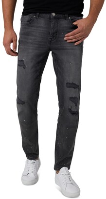 DKNY Men's Mercer Skinny-Fit Destroyed Jeans - ShopStyle
