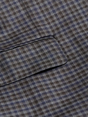 Emporio Armani G-Line Mini Check-Print Wool Suit Jacket