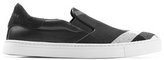 Thumbnail for your product : Burberry Check Print Slip-On Sneakers