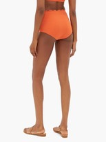 Thumbnail for your product : Marysia Swim Palm Springs Scallop-edge High-rise Bikini Briefs - Orange