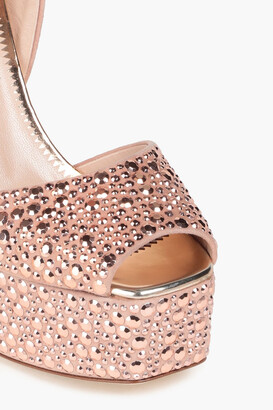 Giuseppe Zanotti Crystal-embellished suede platform sandals