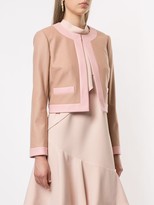 Thumbnail for your product : Paule Ka Two Tone Cropped Blazer