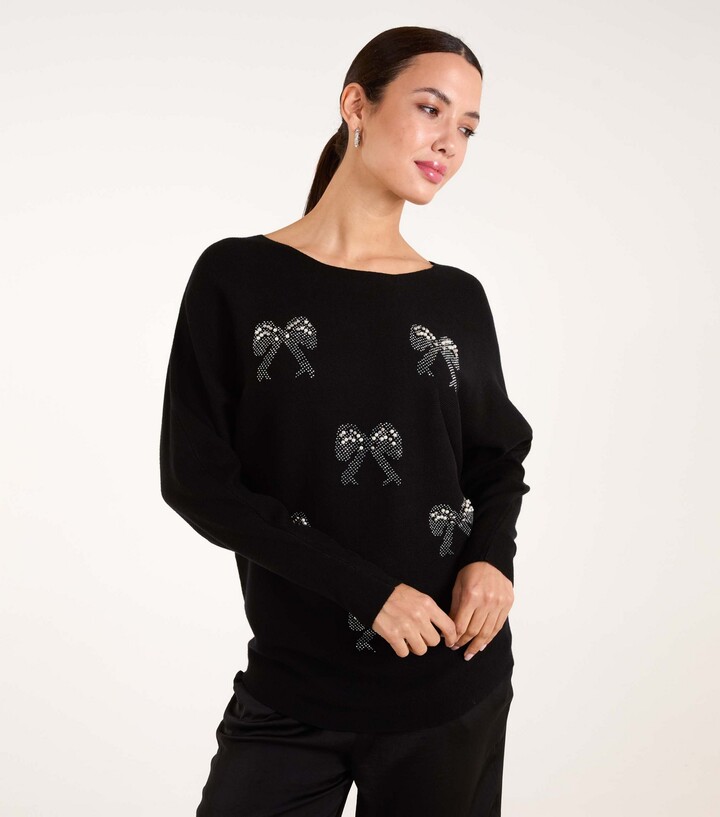 Black Jumper Pearls ShopStyle UK