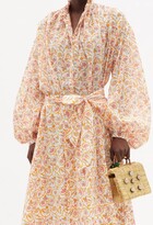 Thumbnail for your product : Thierry Colson Slava Gathered Floral-print Cotton-voile Blouse